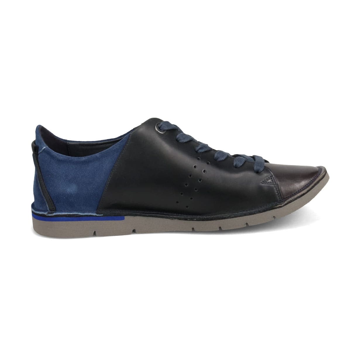 LANVIN en Bleu　プラットステッチダウンスニーカー　86455 BLACK 25.0