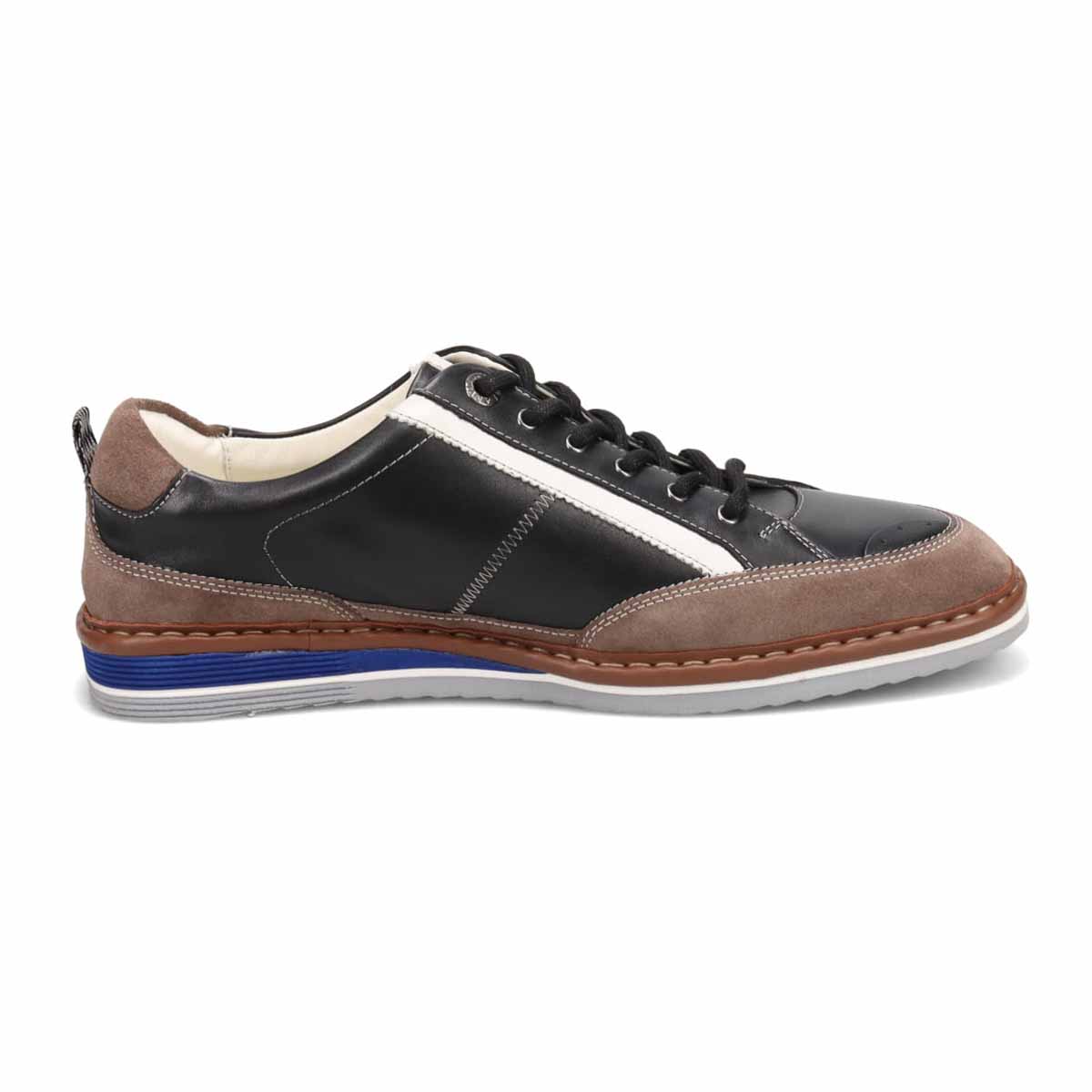 ランバンオンブルー LANVIN en Bleu  サイドラインレースアップスニーカー 86533 BLACK 25.0