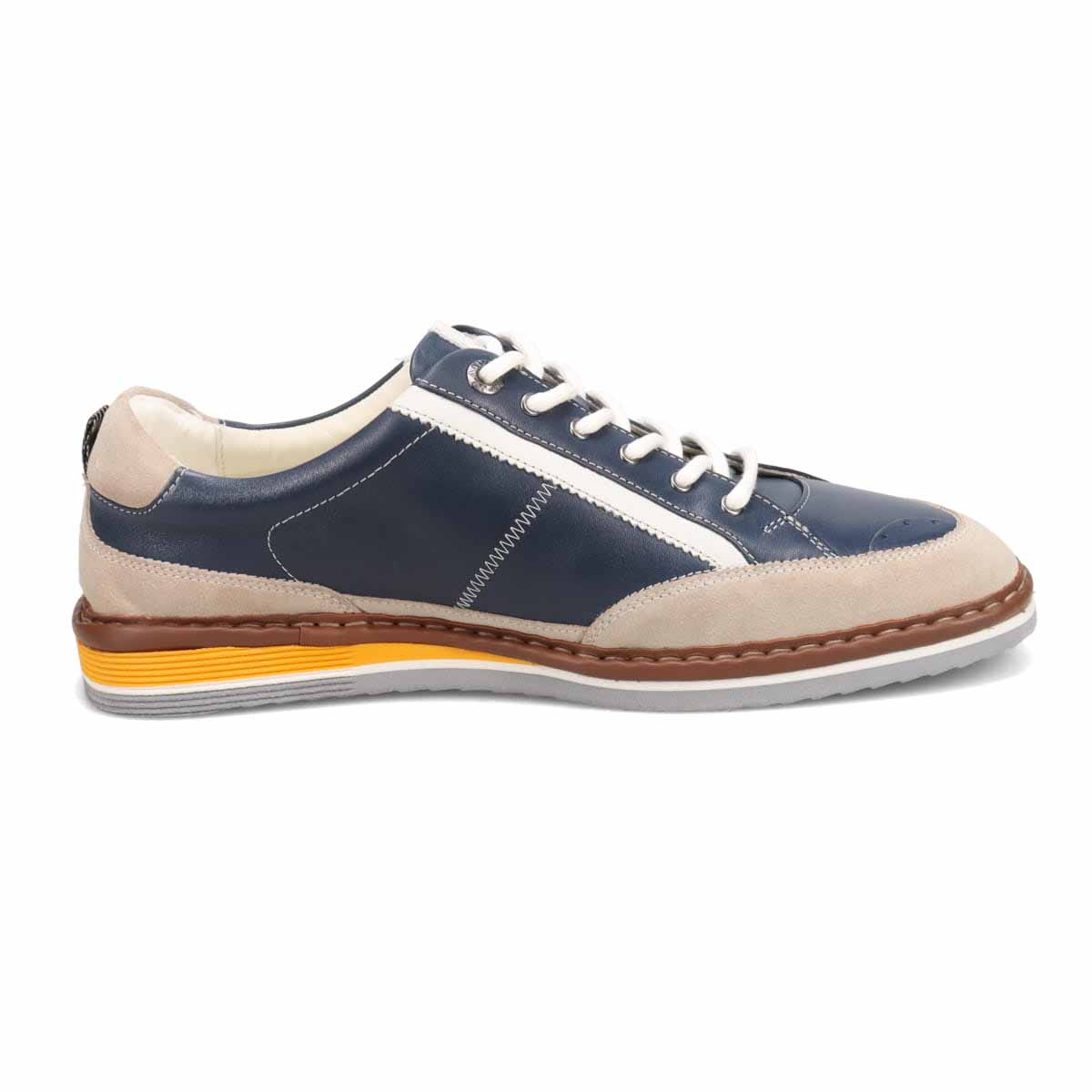 ランバンオンブルー LANVIN en Bleu  サイドラインレースアップスニーカー 86533 BLUE 25.0