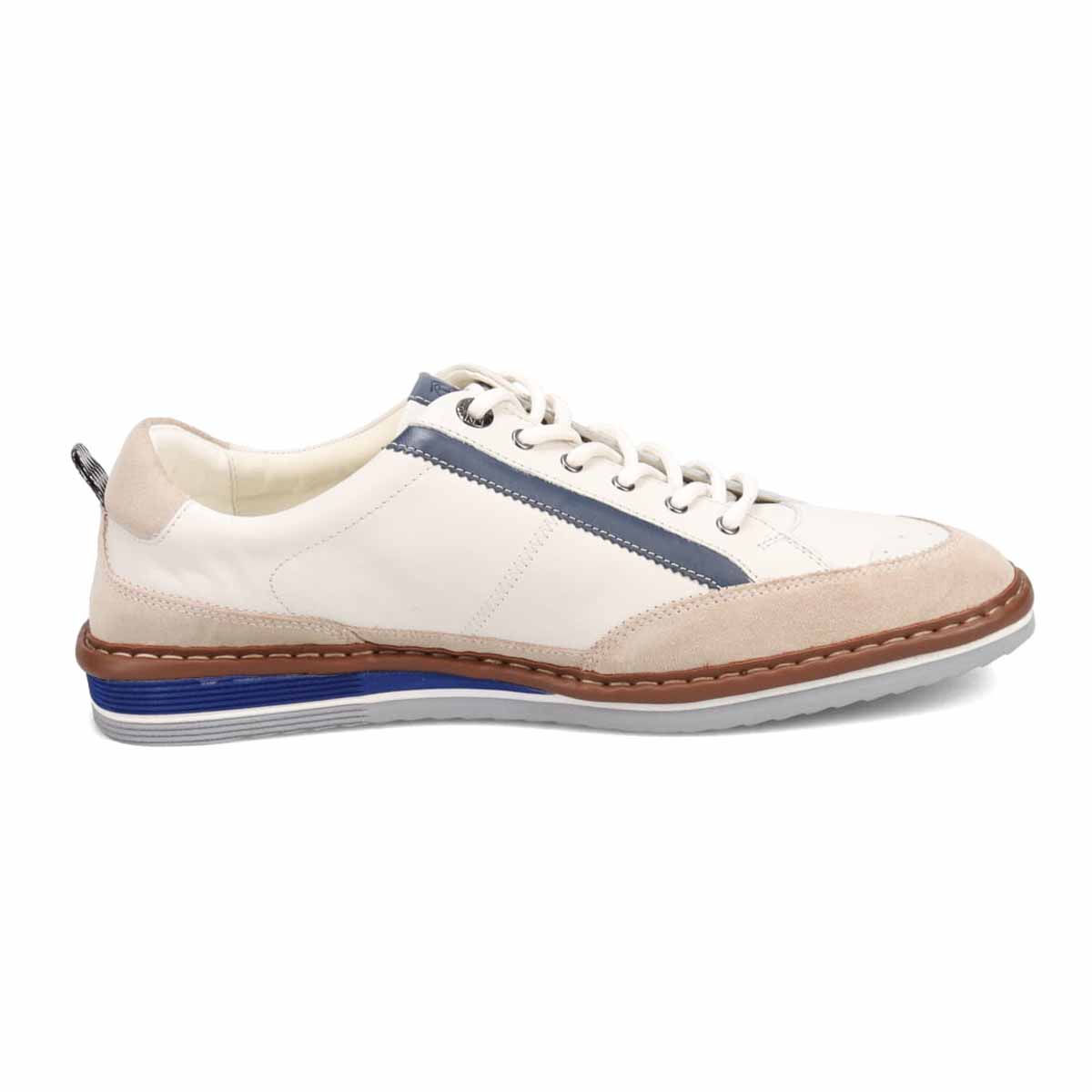 ランバンオンブルー LANVIN en Bleu  サイドラインレースアップスニーカー 86533 WHITE 25.0