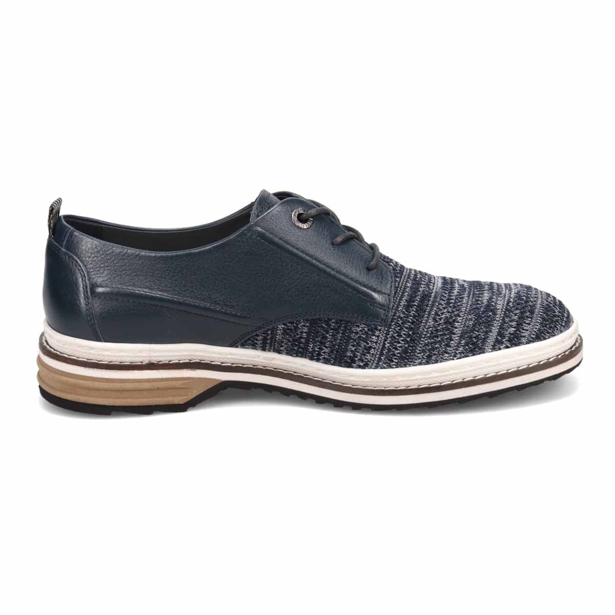 ランバンオンブルー LANVIN en Bleu  ニットスニーカーコンビネーションダービーシューズ 86537 NAVY 25.0