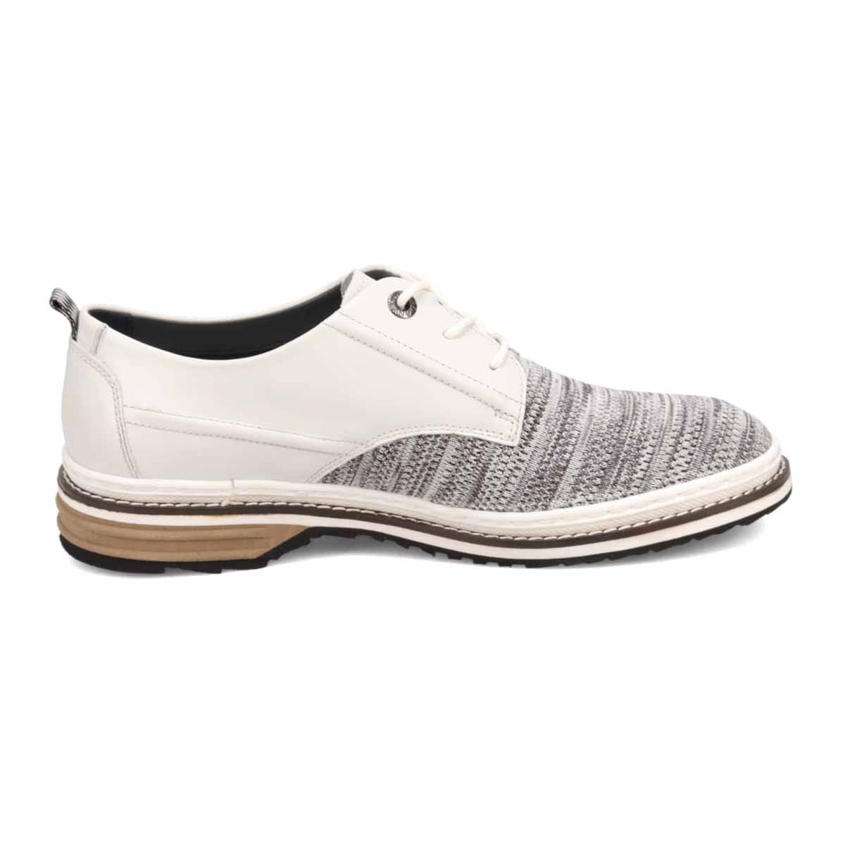 ランバンオンブルー LANVIN en Bleu  ニットスニーカーコンビネーションダービーシューズ 86537 WHITE 25.0