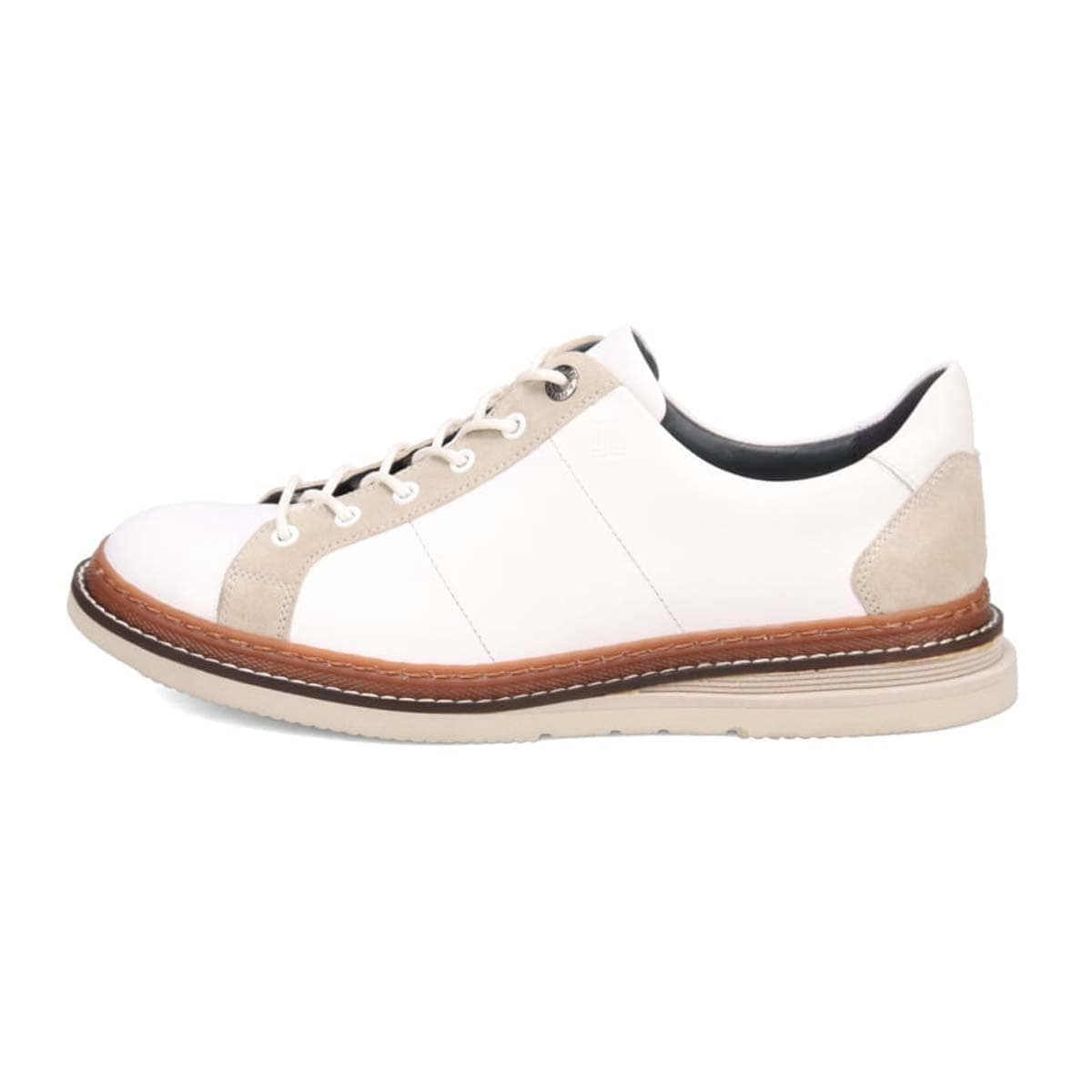 ランバンオンブルー LANVIN en Bleu  レースアップコンビネーションレザースニーカー　86553 WHITE 25.0