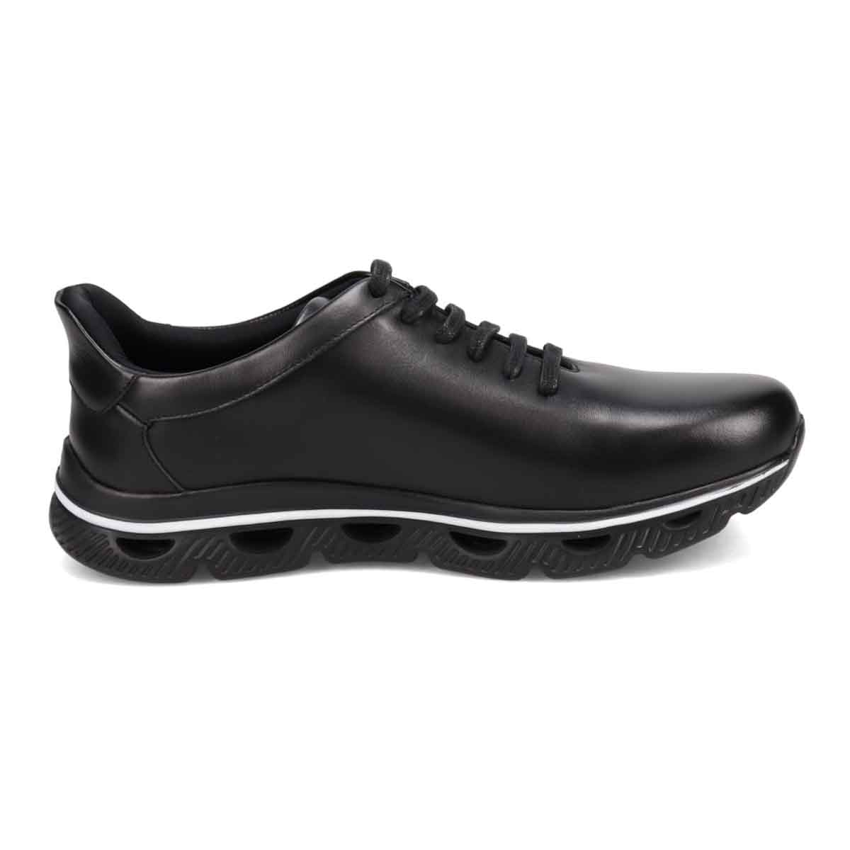 モデロ MODELLO 「Recovery Shiatsu Insole」搭載で指圧効果により血行をよくする。 レザースニーカー　DM3342R BLACK 25.0