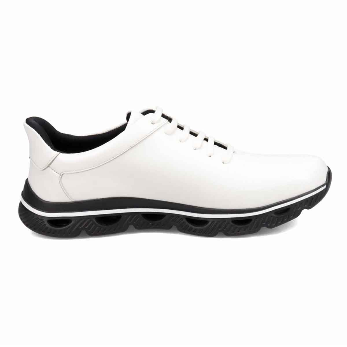 モデロ MODELLO 「Recovery Shiatsu Insole」搭載で指圧効果により血行をよくする。 レザースニーカー　DM3342R WHITE 25.0