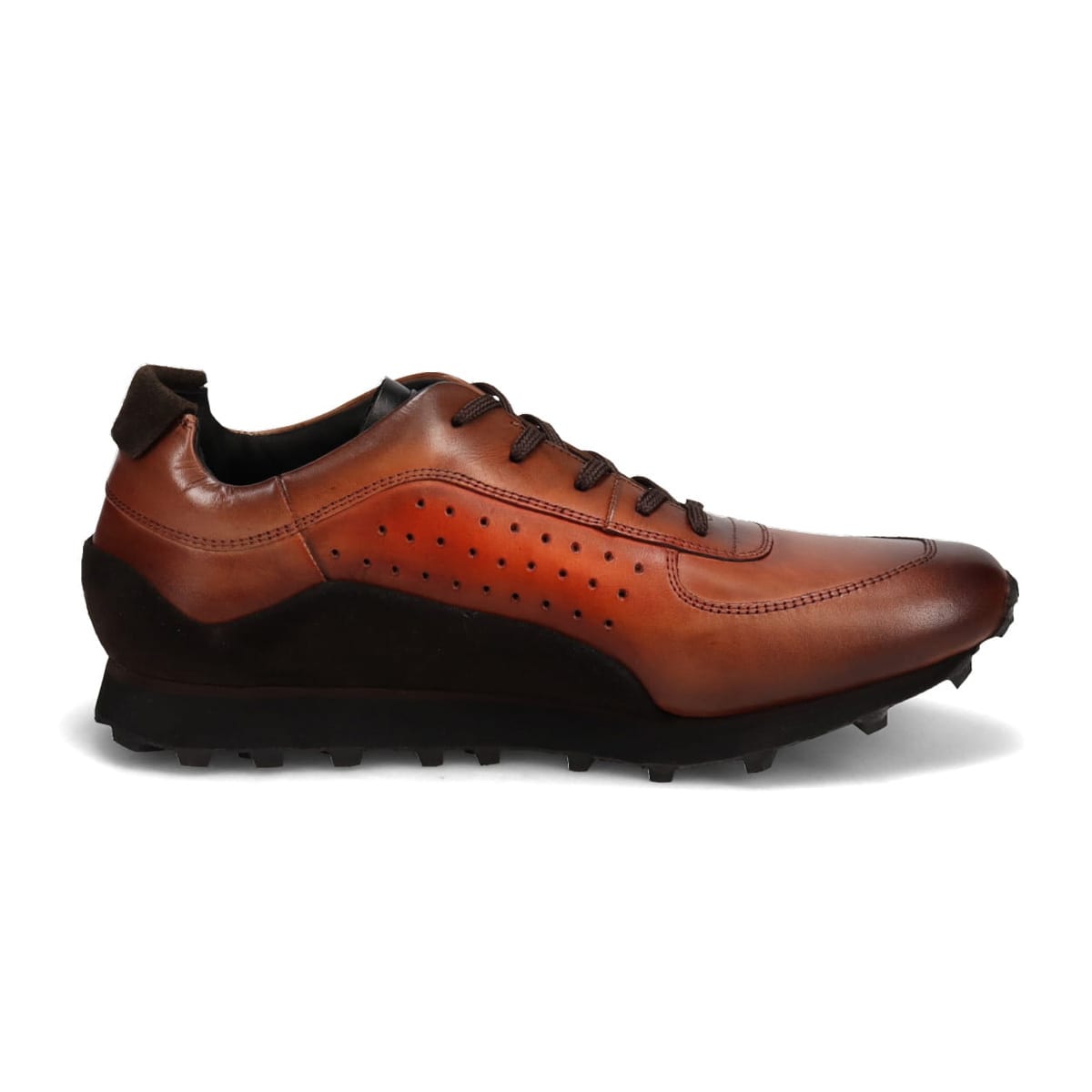 【抗ウイルス・抗菌加工】モデロ MODELLO 安定した履き心地と耐久性のバランスにこだわったレザースニーカー  DM5505 D-BROWN/C 25.0