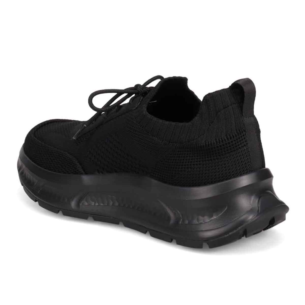 モデロ MODELLO 「Recovery Shiatsu Insole」搭載で指圧効果により血行をよくする。厚底ニット レースアップスニーカー　DM6530R BLACK 25.0