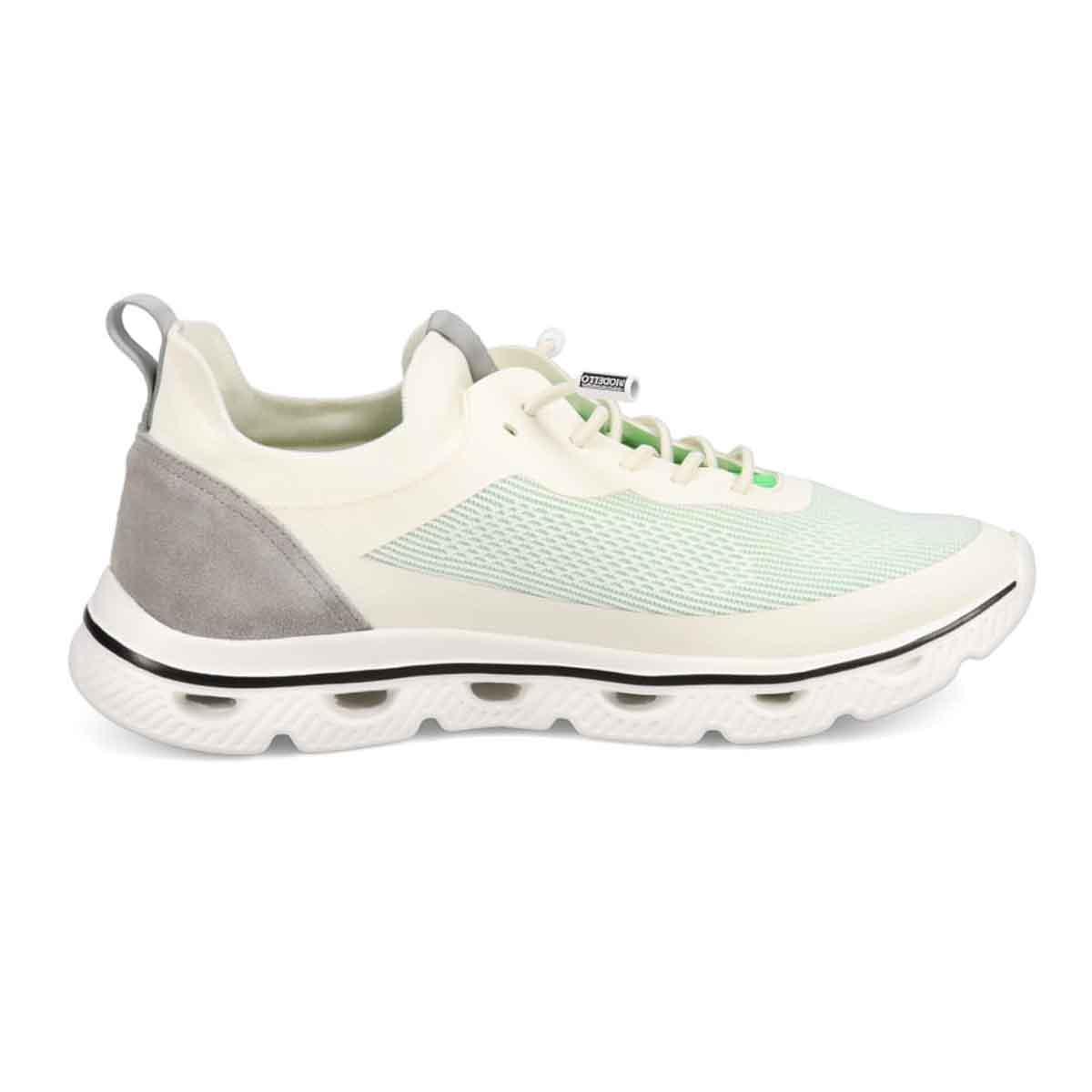 モデロ MODELLO 「リカバリーインソール」搭載で指圧効果により血行を115％促進。Recoveryニットスニーカー　DM6533R WHITE/GREEN M