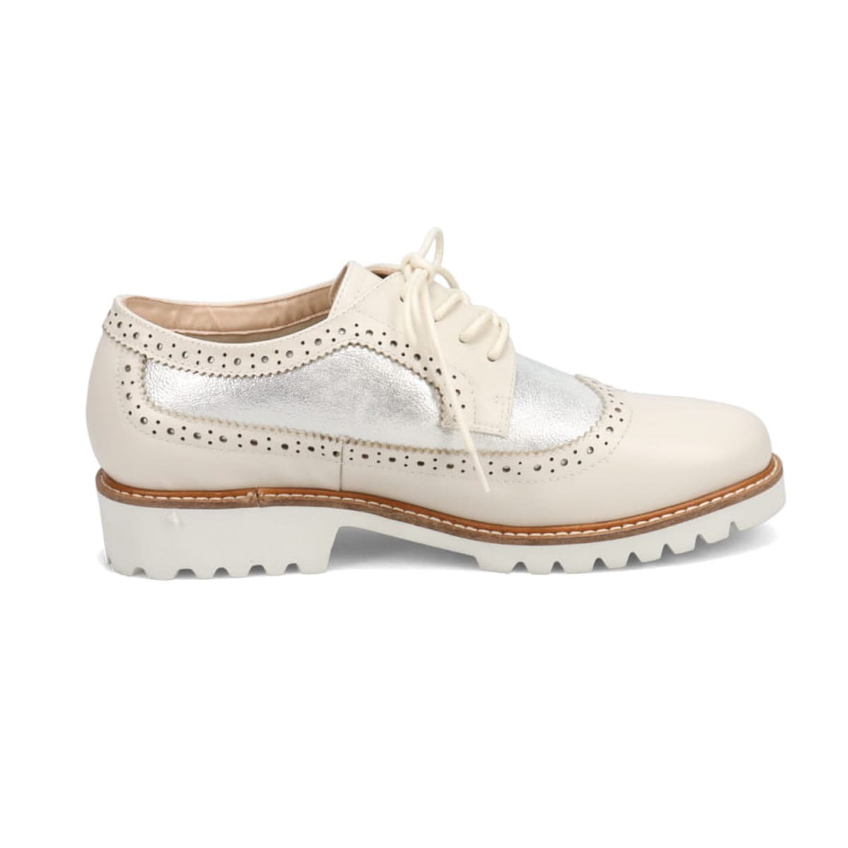 MODELLO 大人気の厚底レースアップシューズ　DML1906 WHITE/C 23.0
