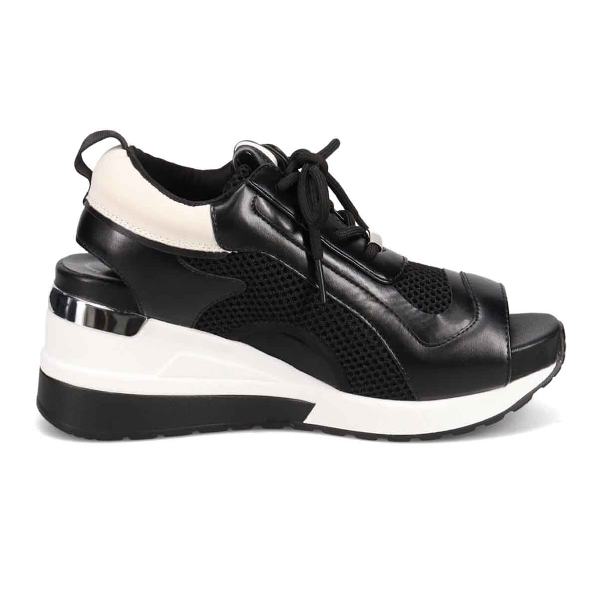 モデロ MODELLO 「リカバリーインソール」搭載で指圧効果により血行を115％促進。Recoveryヒールスニーカーサンダル　DML1940R BLACK 23.0