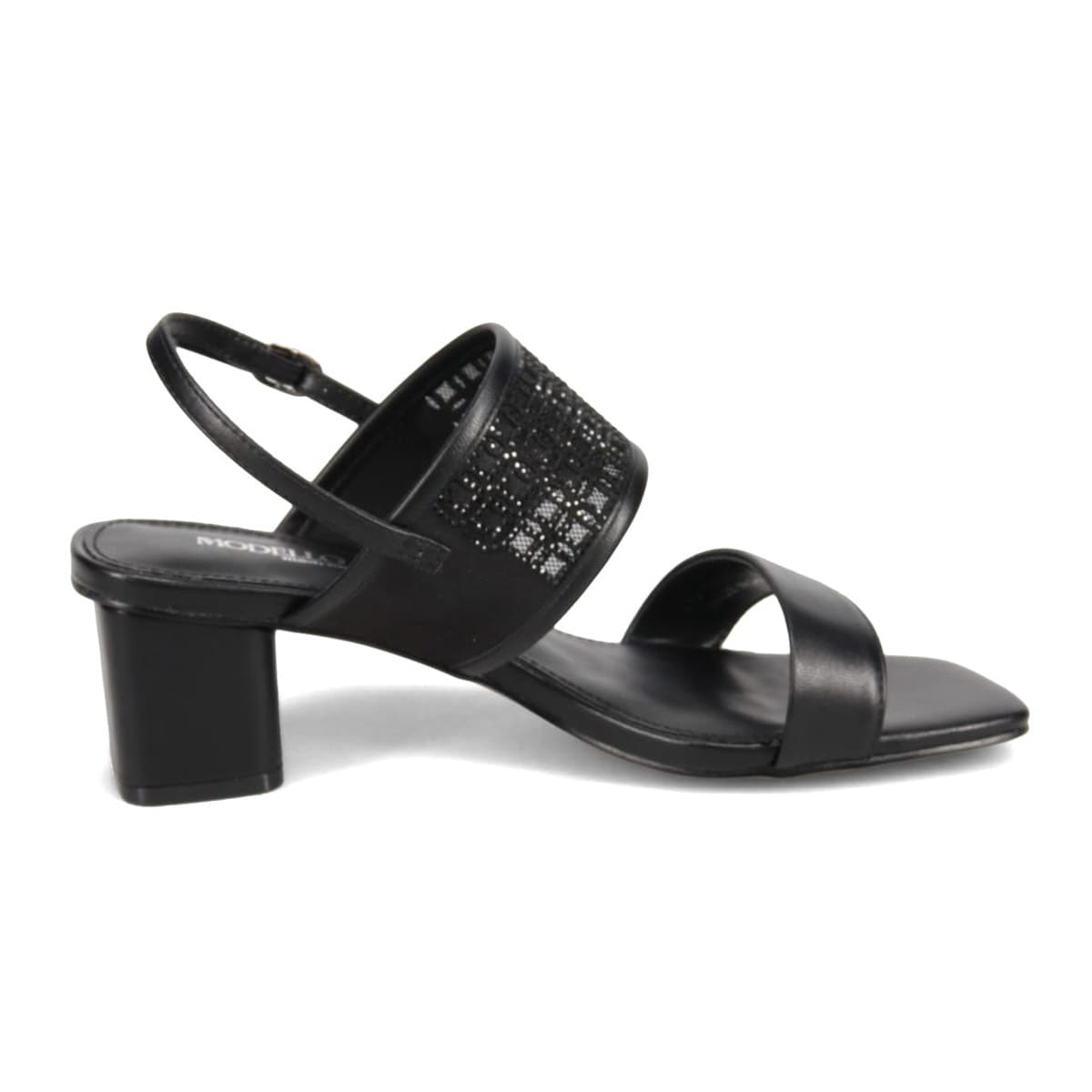 モデロ MODELLO レーザーカット＆貴石デザインサンダル  DML4522 BLACK 23.0