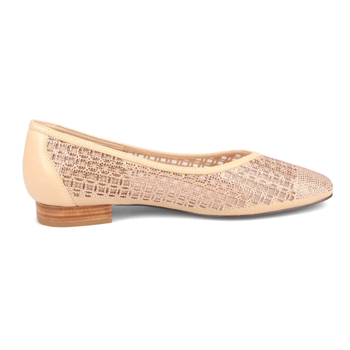 モデロ MODELLO レーザーカット＆貴石デザインカッターシューズ  DML4523 BEIGE 23.0