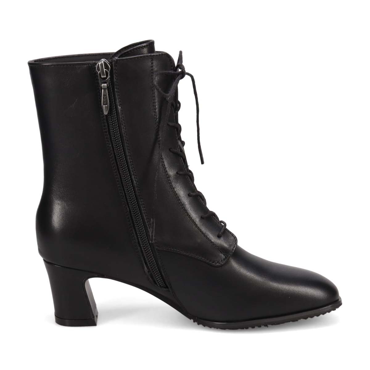 【撥水仕様】モデロ MODELLO 5.5cmヒール レースアップショートブーツ  DML5503 BLACK 23.0