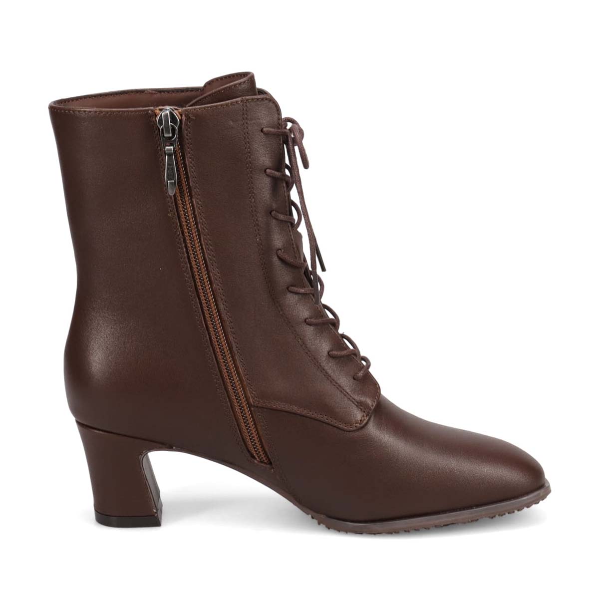 【撥水仕様】モデロ MODELLO 5.5cmヒール レースアップショートブーツ  DML5503 D-BROWN 23.0