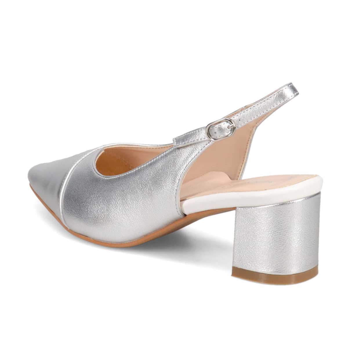 モデロ MODELLO 「リカバリーインソール」搭載で指圧効果により血行を115％促進。Recoveryポインテッドバックベルト　DML5506R SILVER 23.0