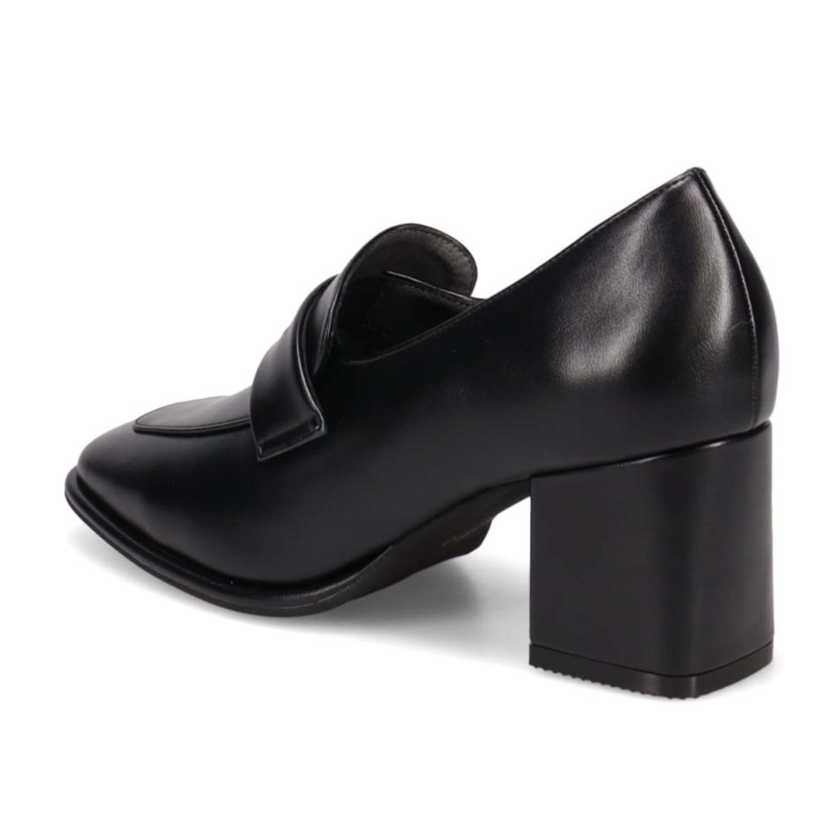 モデロ MODELLO 「リカバリーインソール」搭載で指圧効果により血行を115％促進。Recoveryチャンキーヒールローファー　DML6065R BLACK 23.0