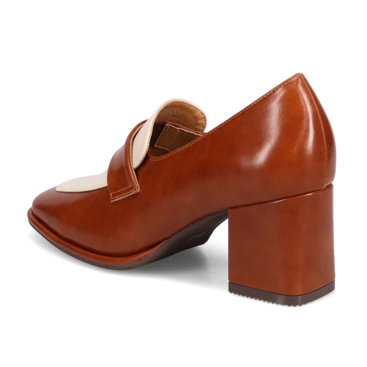 モデロ MODELLO 「リカバリーインソール」搭載で指圧効果により血行を115％促進。Recoveryチャンキーヒールローファー　DML6065R BROWN/C 23.0