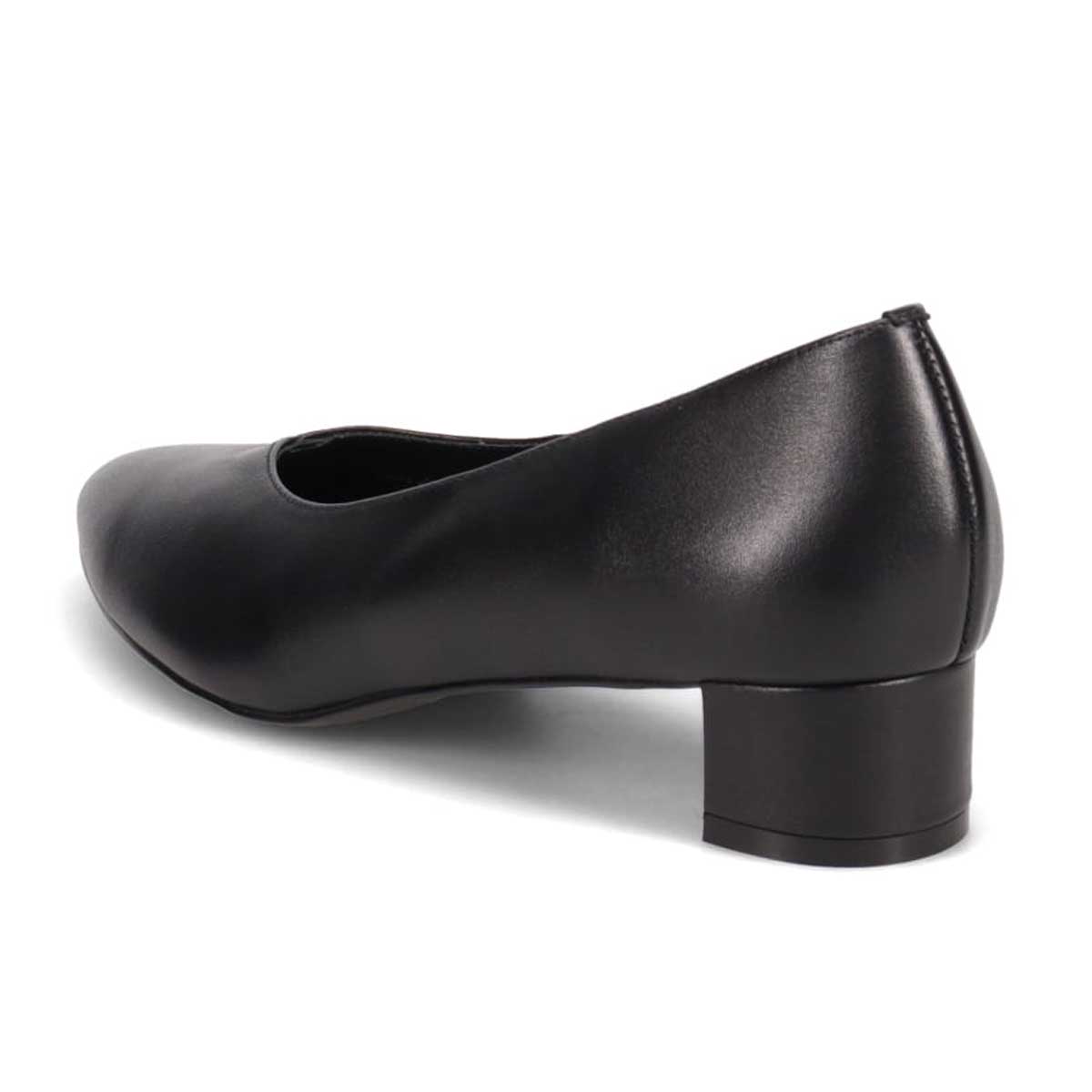 【撥水仕様】モデロ MODELLO 特許 metaインソール搭載 3.5cm Vカットローヒールパンプス　DML8801MT BLACK 23.0