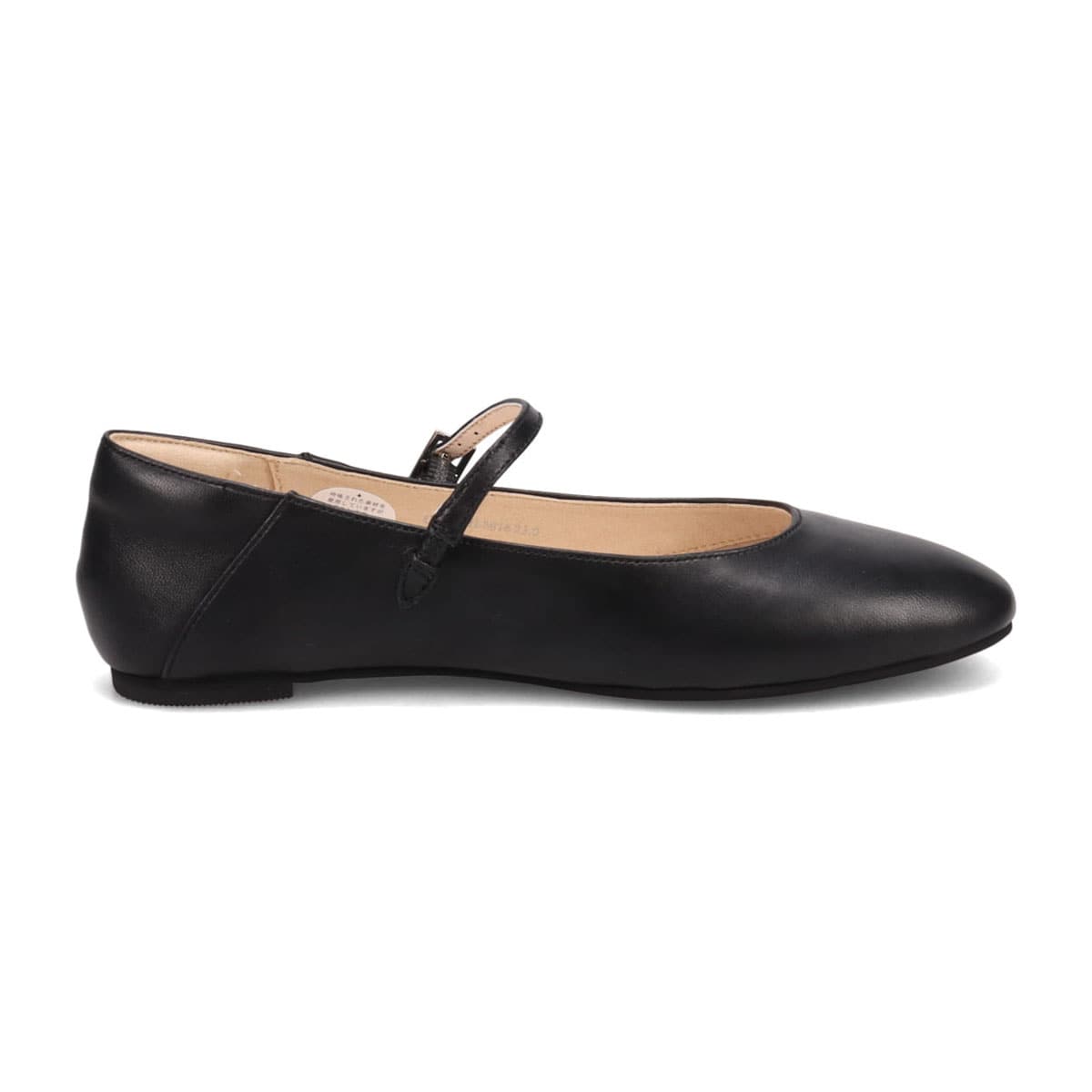 【撥水仕様】モデロ MODELLO 0.5ｃｍヒール 大人っぽく履ける ストラップ付きバレエシューズ  DML8816 BLACK 23.0