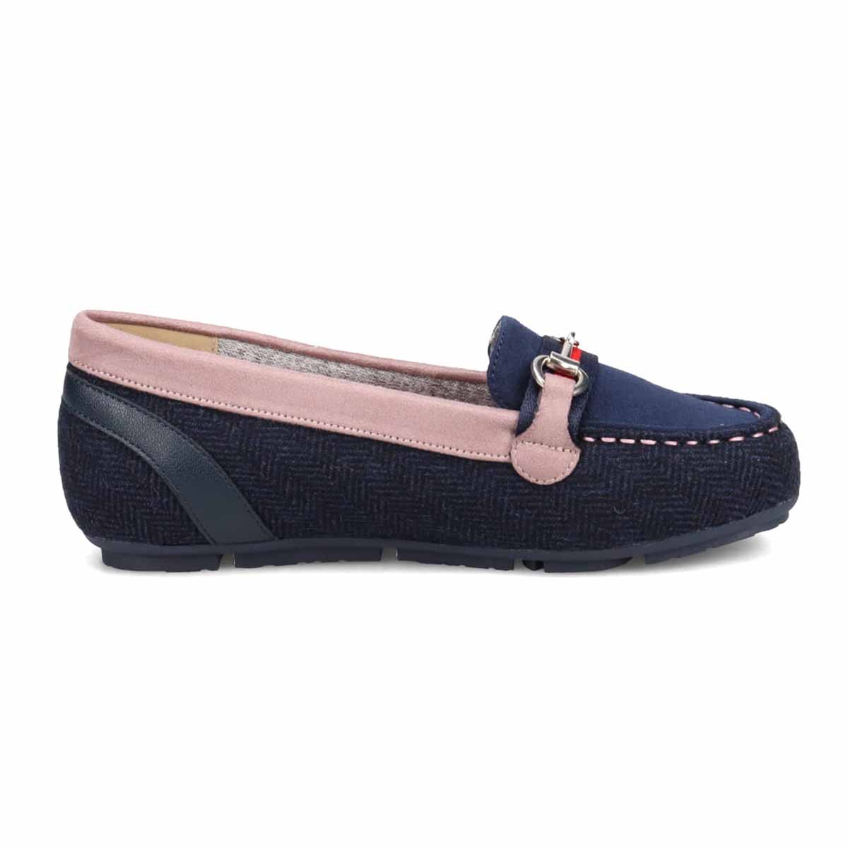 エル スポーツ ELLESPORT カジュアルビットモカシン ESP10663V NAVY/PINK 23.0