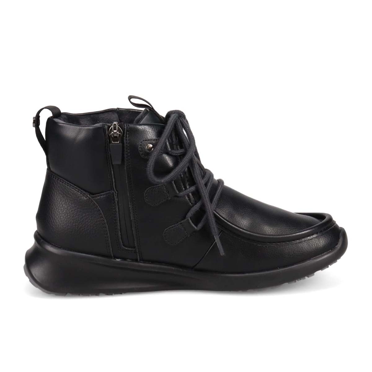 【4cm4時間防水設計】エル スポーツ ELLESPORT BLACK LABELシリーズ　レースアップカジュアルブーツ　ESP12590 BLACK/BLACK 23.0
