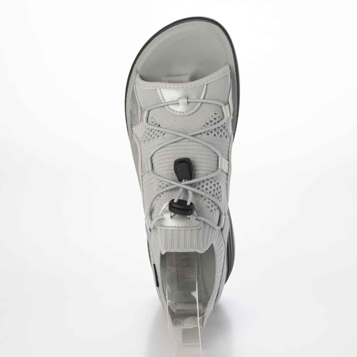 エル スポーツ ELLESPORT 　レースアップニット厚底スポーツサンダル　ESP12608 SILVER M（23～23.5ｃｍ）