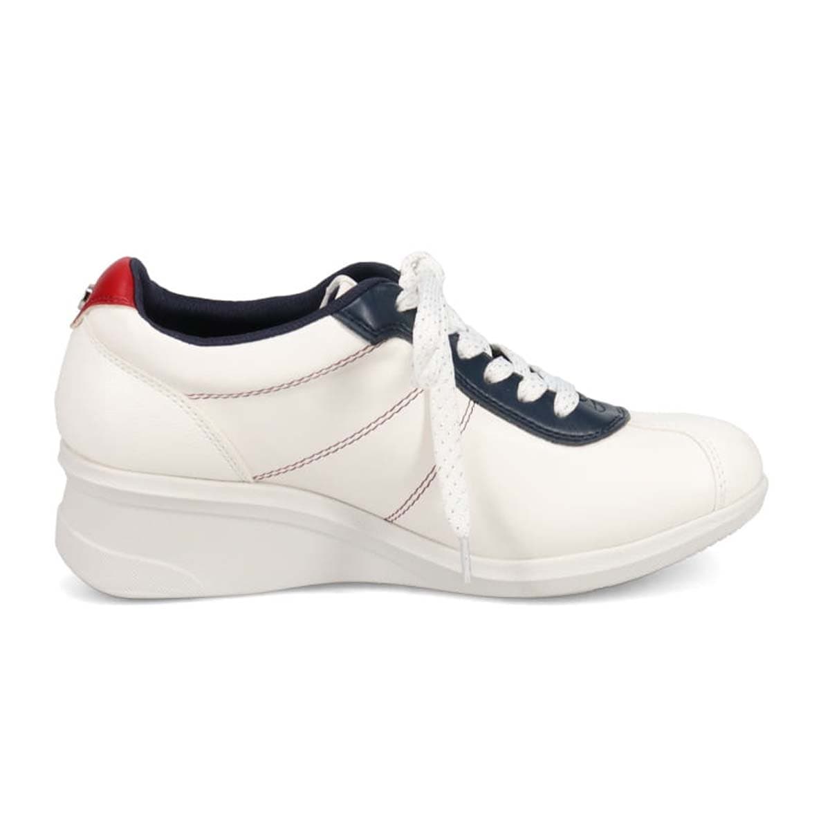 エル スポーツ ELLESPORT レースアップウェッジスニーカー　ESP14707 WHITE-MULTI 23.0