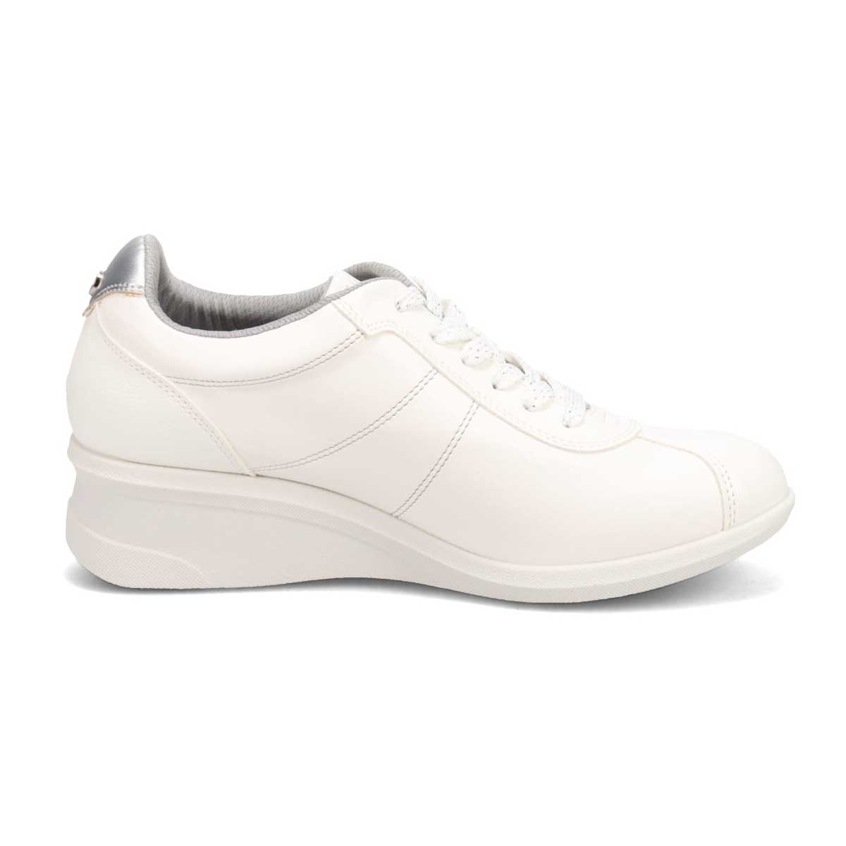 エル スポーツ ELLESPORT レースアップウェッジスニーカー　ESP14707 WHITE 23.0