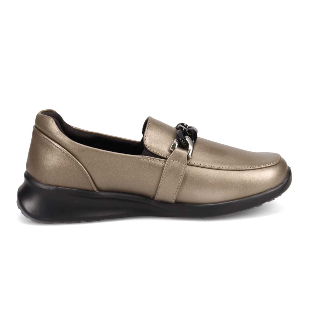 HIROKO KOSHINO チェーン金具付き ローファー　HKL6205 SILVER 23.0