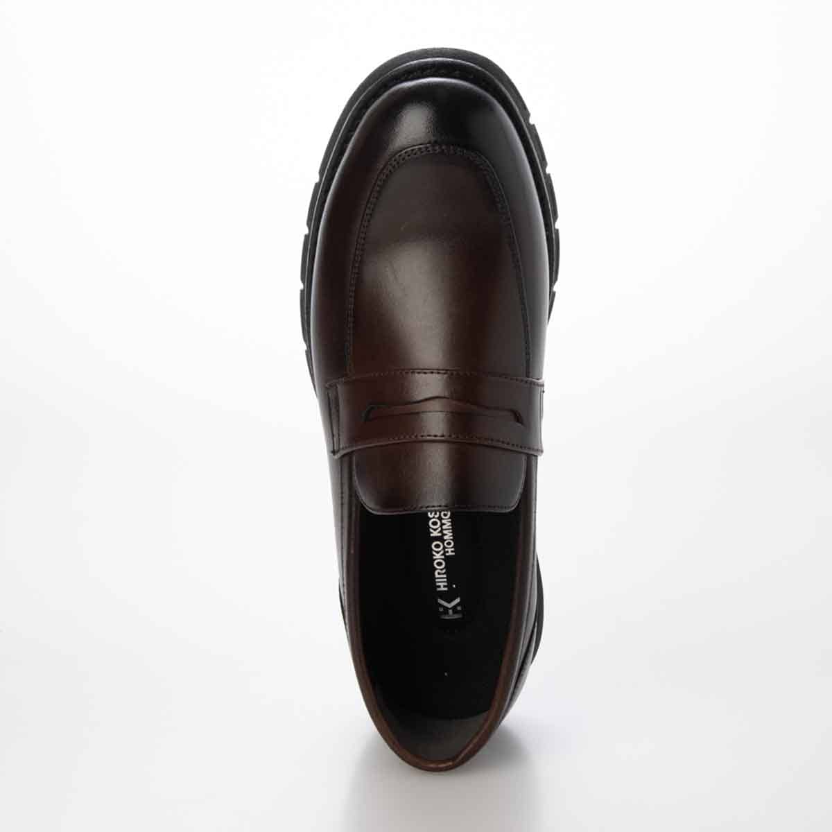 HIROKO KOSHINO HOMME  メンズ スリッポンドレスシューズ　HR5014 D-BROWN 25.0