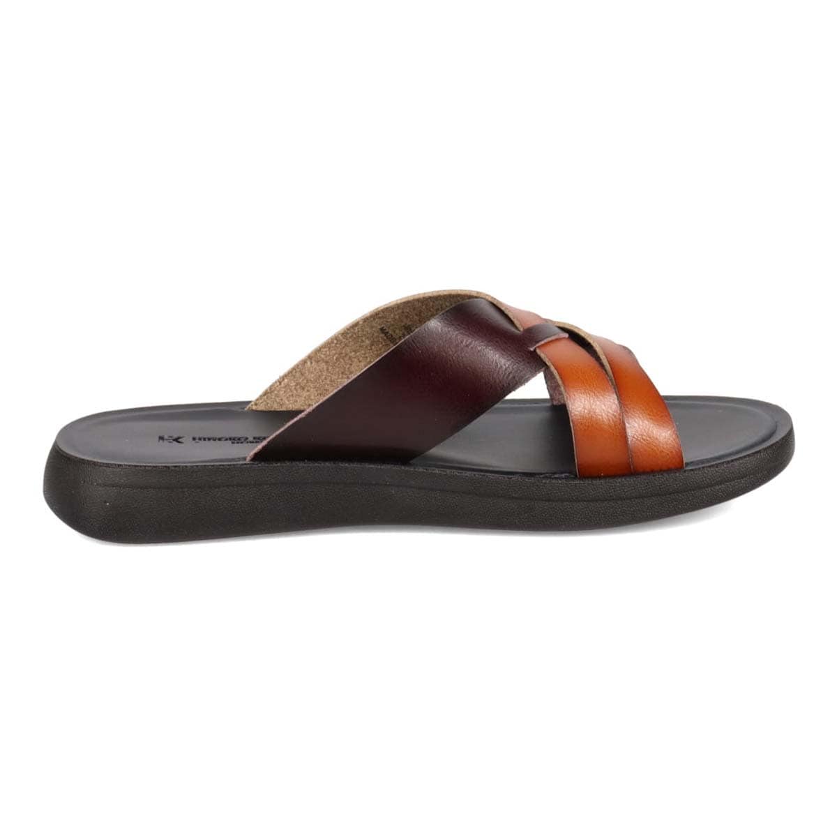 HIROKO KOSHINO HOMME  メンズ フラットサンダル　HR5911 BROWN/DARKBROWN M（25～25.5）