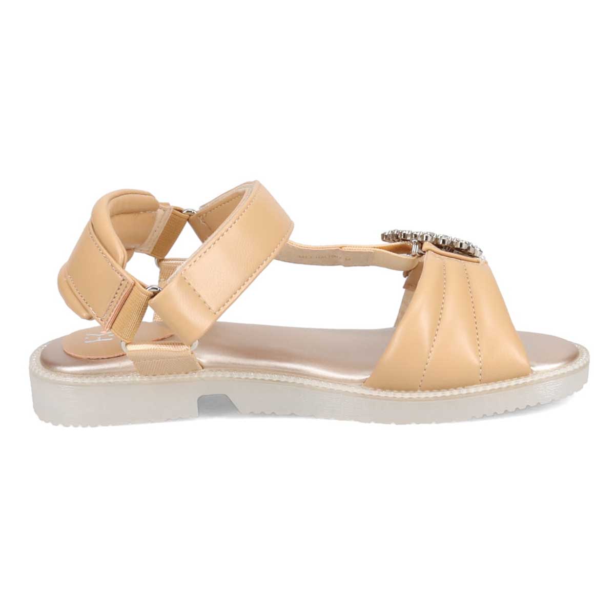 HIROKO KOSHINO FEMME　スポーツテイストのビジューサンダル　HRL1007 BEIGE M　(23.0～23.5)