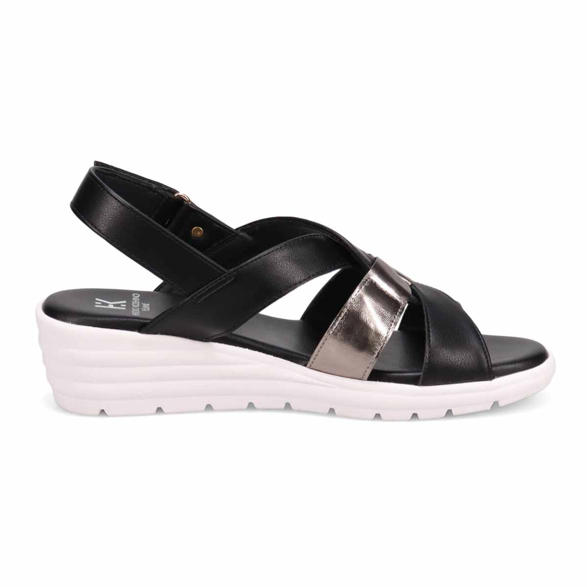 HIROKO KOSHINO FEMME クロスベルトウェッジサンダル HRL2028 BLACK 23.0