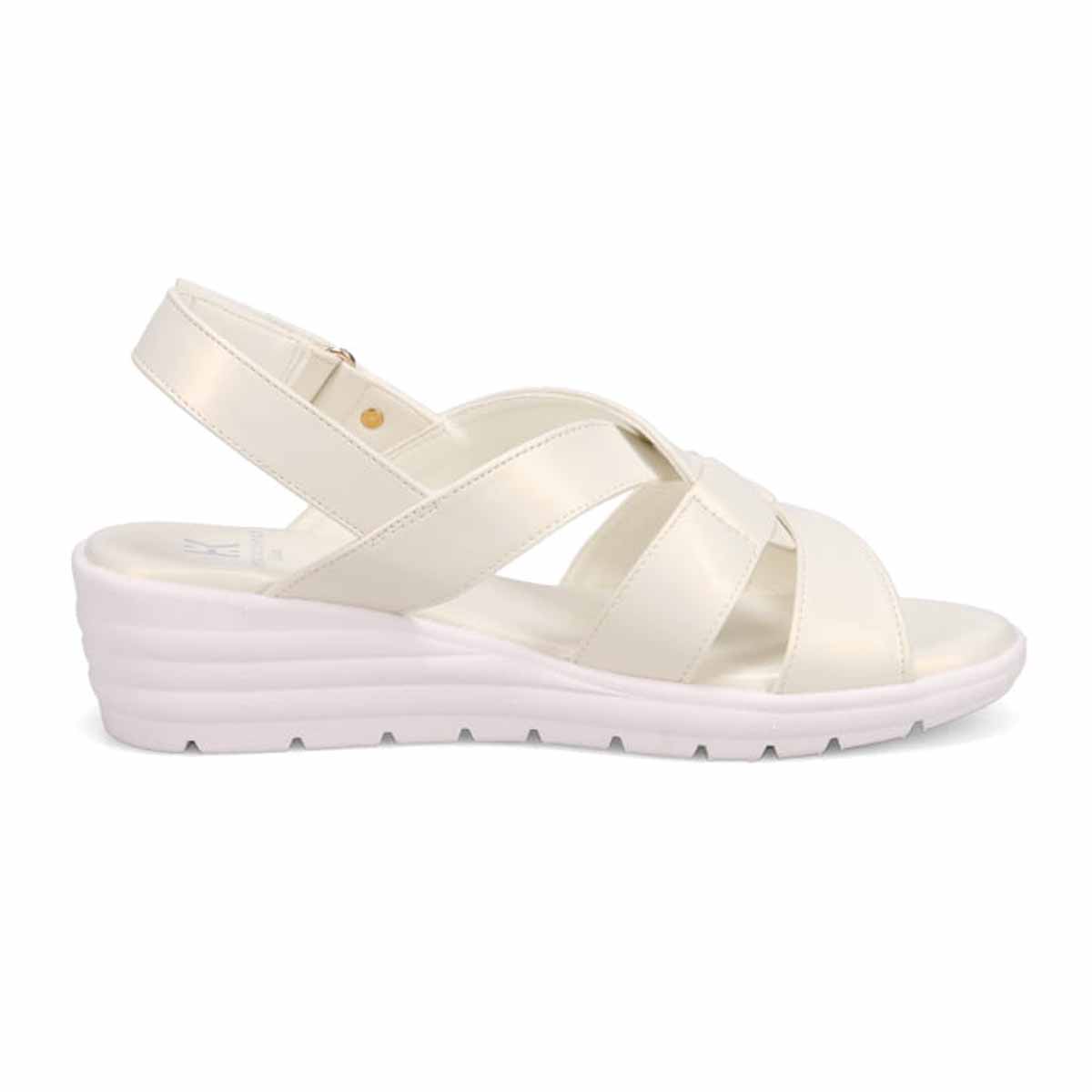 HIROKO KOSHINO FEMME クロスベルトウェッジサンダル HRL2028 IVORY 23.0