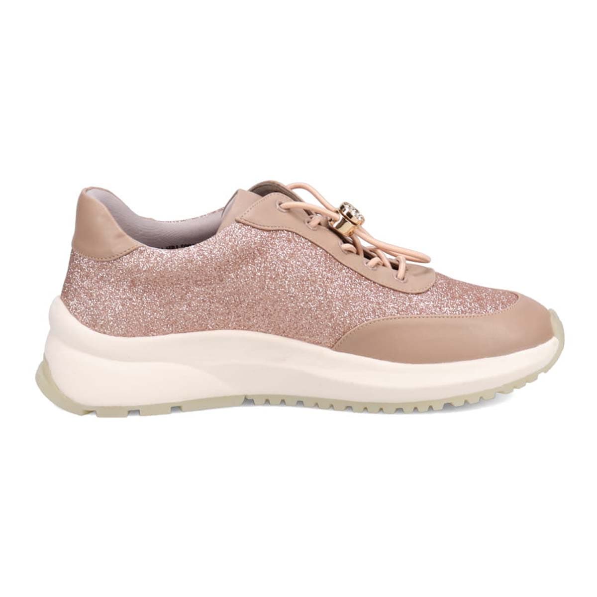 HIROKO KOSHINO FEMME グリッターとラインストーンで華やかなスニーカー　HRL5003 L-PINK 23.0