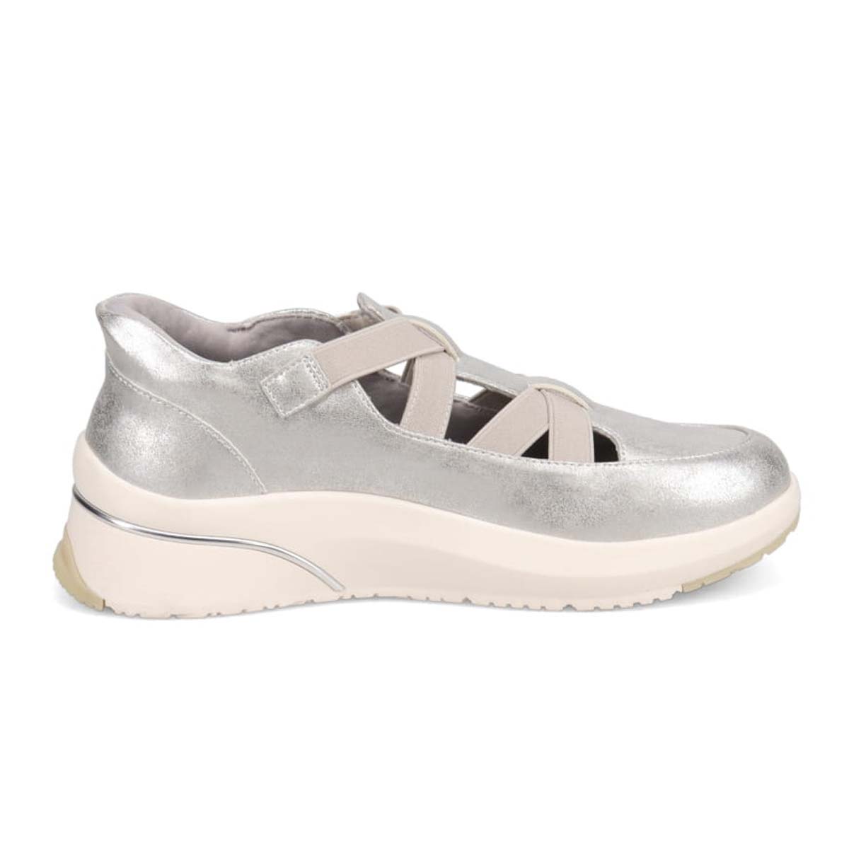 HIROKO KOSHINO FEMME クイックフィット ストラップ付スリッポンシューズ　HRL5009 SILVER 23.0