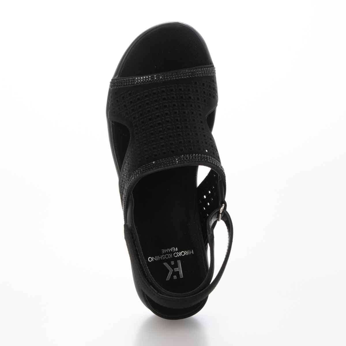 HIROKO KOSHINO FEMME ウェッジサンダル　HRL5010 BLACK M　(23.0～23.5)