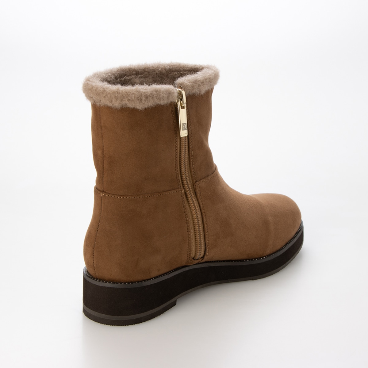 HIROKO KOSHINO FEMME ライニングがフェイクファーの温かいムートン風ブーツ HRL5015 BEIGE 23.0