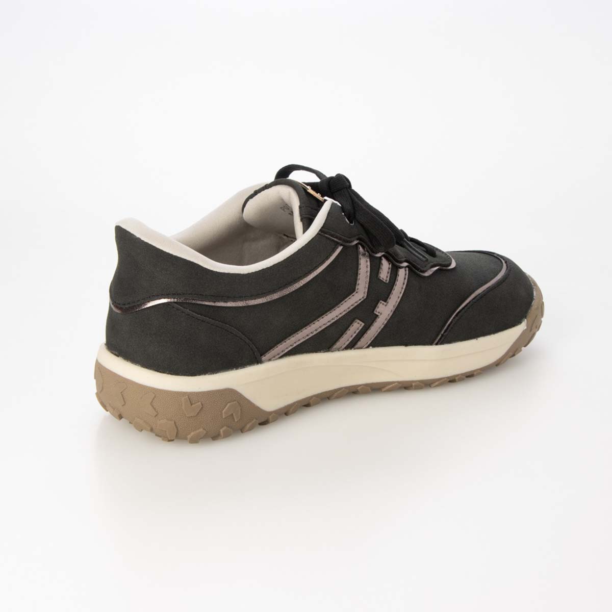 HIROKO KOSHINO FEMME 毎日のお出かけに映える大人スニーカー HRL7003 BLACK 23.0