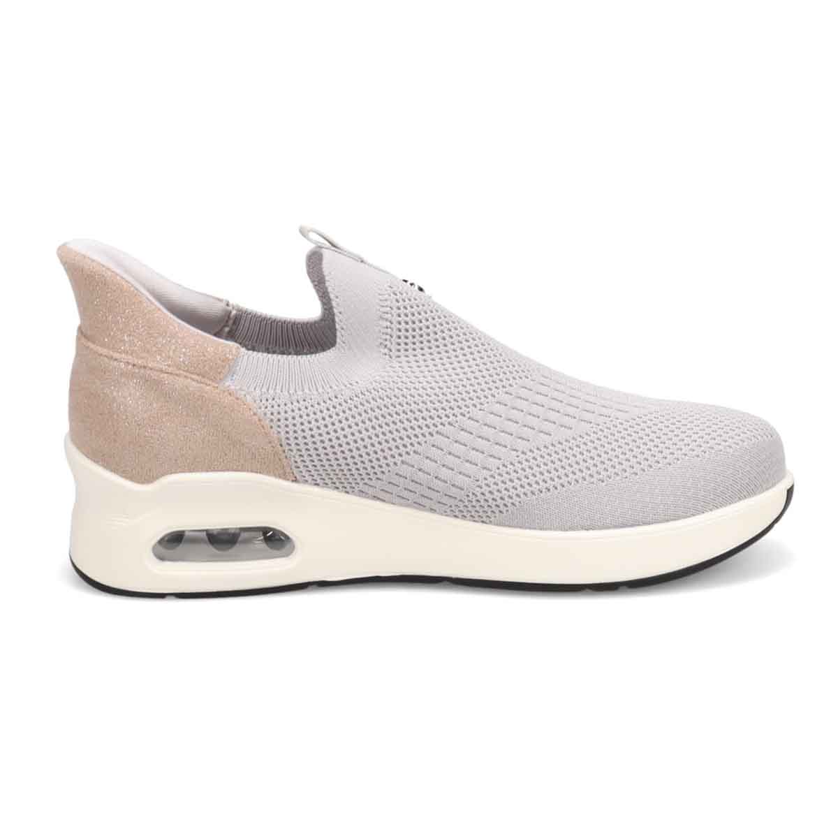 HIROKO KOSHINO FEMMEシンプルニットのスリッポンスニーカー HRL9000 L-GRAY 23