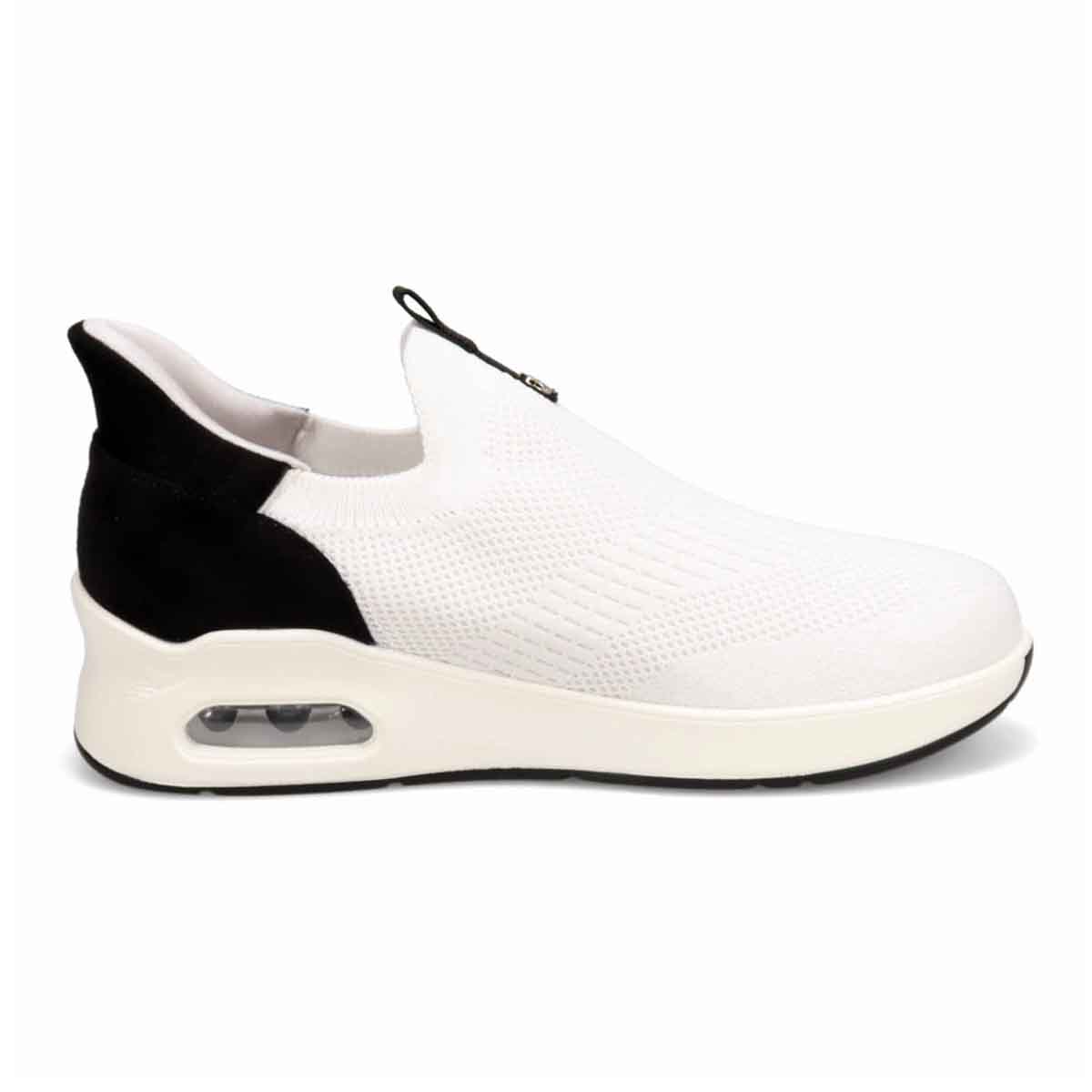 HIROKO KOSHINO FEMMEシンプルニットのスリッポンスニーカー HRL9000 WHITE/BLACK 23.0
