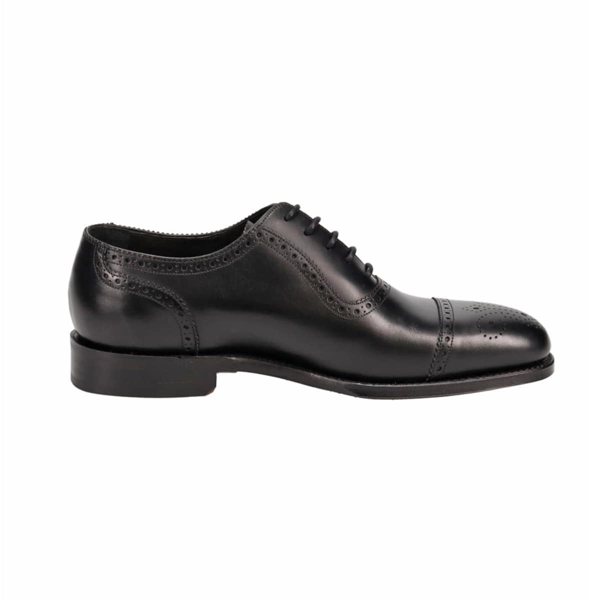 【Loake-ローク】 model:Strand  英国製グッドイヤーウェルト製法ドレスシューズ　セミブローグ　IMLK1003 BLACK 6.5 (25.0)