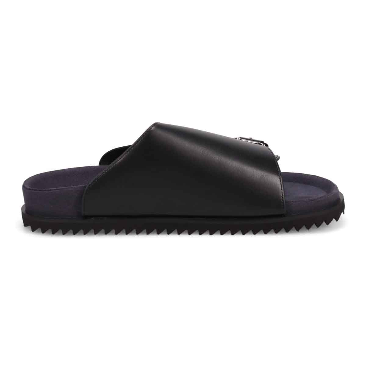 ランバンオンブルー LANVIN en Bleu 「リカバリー指圧インソール」搭載で指圧効果により血行を115％促進。レザーサンダル　LB3513XR BLACK M(25.0~25.5cm)