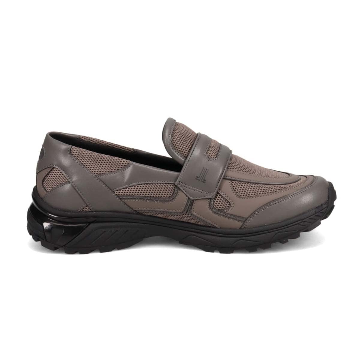 ランバンオンブルー LANVIN en Bleu 「リカバリーインソール」搭載で指圧効果により血行を115％促進。スリッポンカジュアルスニーカー　LB4001XR GRAY 25.0