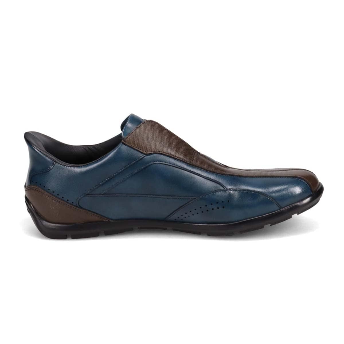 マドラス madras メタインソール搭載シューズ  クイックフィット カジュアルレザースニーカー　M503MT GRAY/NAVY 25.0