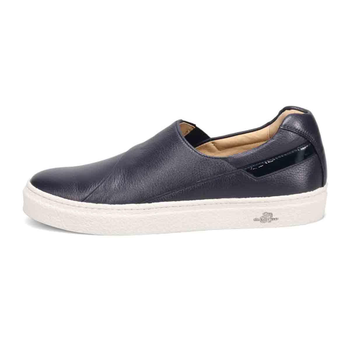 マドラス madras metaインソール搭載シューズ  柔靭で軽快なスリッポンレザースニーカー　M506MT NAVY 25.0