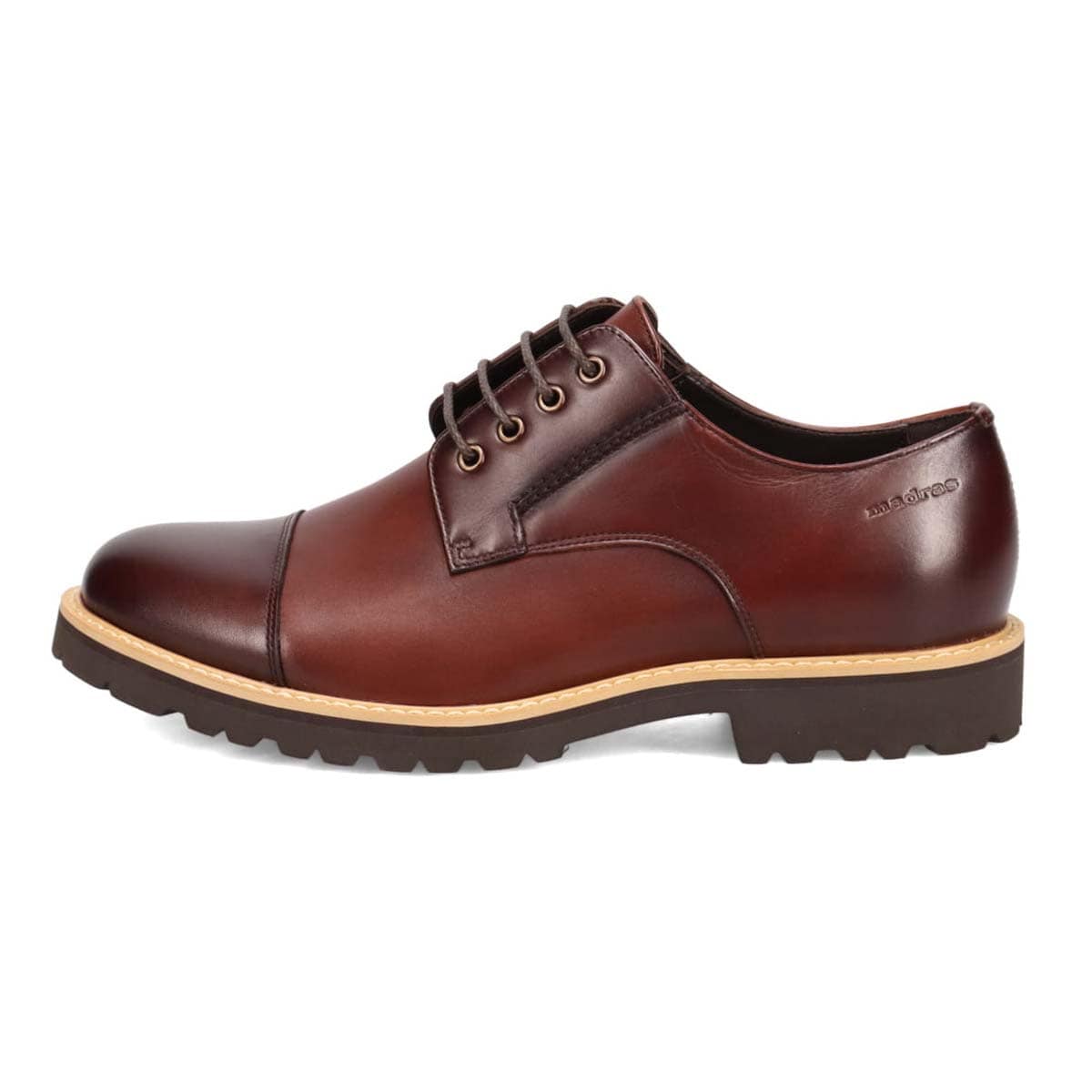 【ウィメンズサイズ】マドラス madras metaインソール搭載シューズ  レースアップカジュアルシューズ　MS651MT D-BROWN/BROWN 23.0