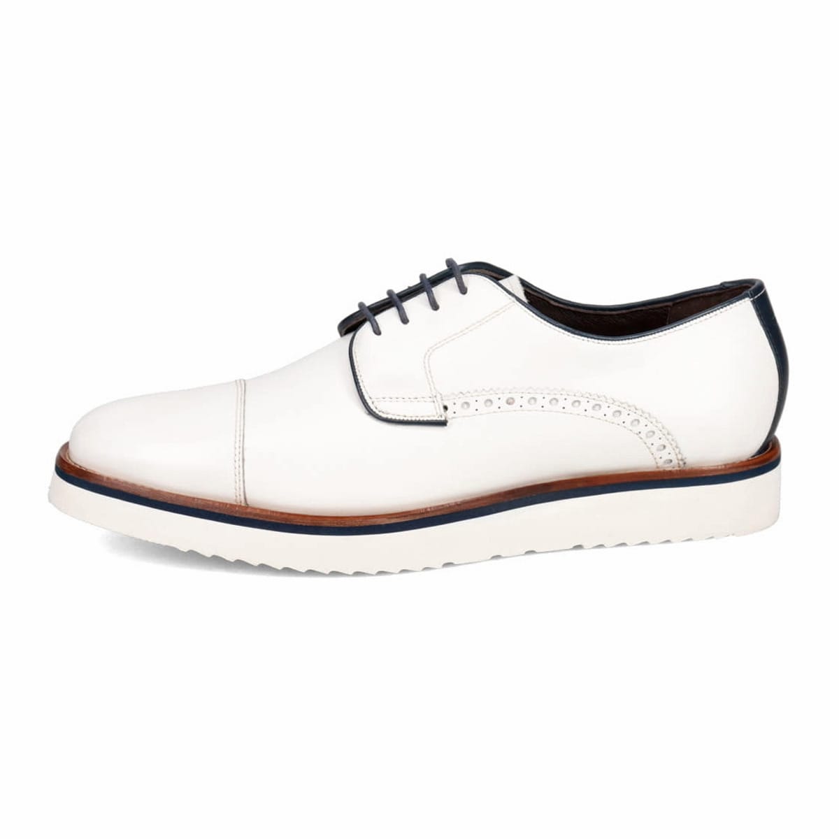 マドラス madras metaインソール meta insole  外羽根ストレートチップドレスシューズ M8612MT WHITE/NAVY 25.0
