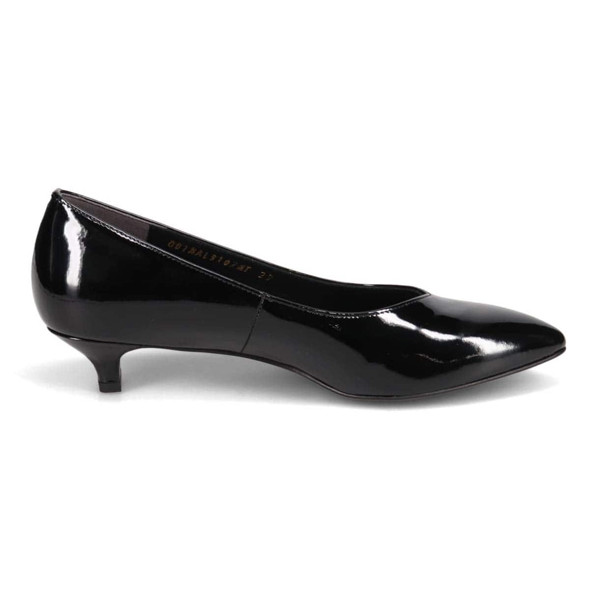 マドラス madras metaインソール搭載  フォーマル 3.5cm  ローヒールパンプス MAL9107MT BLACK-ENAMEL 23.0