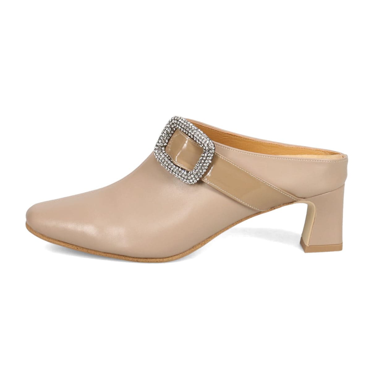 マドラス madras metaインソール搭載　高級感のあるビジュー飾りをあしらった　ミュール　MAL9119MT BEIGE 23.0